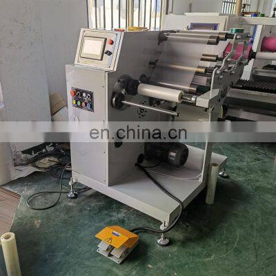 Small Cheap Aluminium Foil Household Foil PE Cling Film Roll Rewinding Machine photo-5