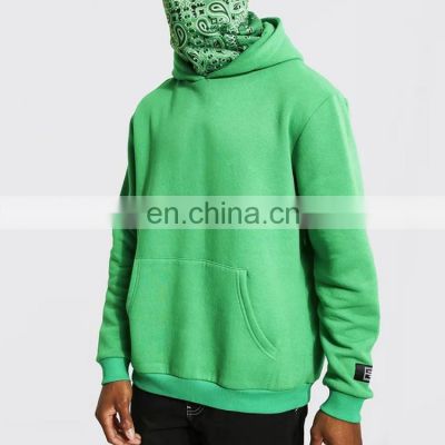 Green plain hoodies scarf Hoodies Oversized fleece spring Men sports Hoodie