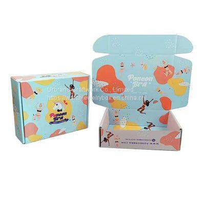 Double-sided Color Printing Packing Box Corrugated Aircraft Box Extra Hard Flower Tea Gift Box Folding Box