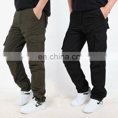 Merchant direct soft shell quick-drying pants thickened trousers men's multi-pocket hiking pants