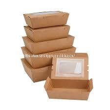 Fast Food take away Paper Lunch Box with Window food packaging cardboard box