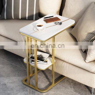 Marble Side Table Sofa Nordic Accent Tea End Furniture Luxury Gold Modern Bed Marble Coffee Side Table For Living Room Bedroom