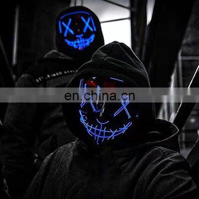 Wholesale Joker LED Light Up Adult Party Mask Halloween Decoration Neon Party Masks Dress Cosplay Custom Masks photo-3