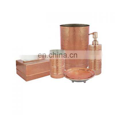 copper antique metal bathroom set