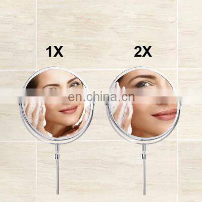 Magnifying 1x/2x Extension Flexible Extending Folding Bathroom Mirror photo-5