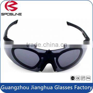 New style RX inside high impact resistance grey lens military glasses goggles