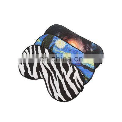 16mm 22 Momme Luxury Print Satin Face Sleeping Personalised Printed Sleep Eyemask Nap Silk Eye Mask for Sleep