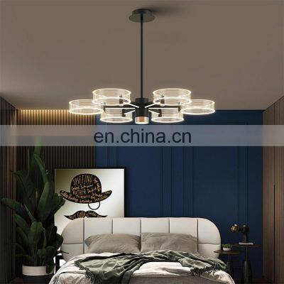 Wholesale Indoor Acrylic Gorgeous Decoration Black Gold Color Living Room LED Modern Pendant Light