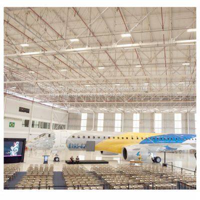 LF Steel Space Frame Truss Roof Steel Structure Buildings Prefab Airplane Hangar