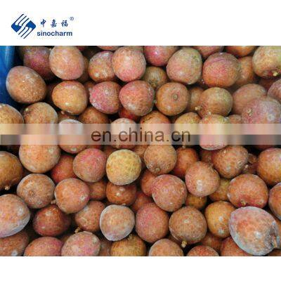 Sinocharm BRC-A approved Frozen Fruit IQF lychee with skin Frozen Lychee