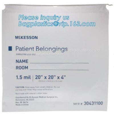 Biodegradable Drawstring Patient Belongings Bag,Manufacturer of Patient Belonging Bag With Rigid Handle OEM Available Online Manufacturer photo-4