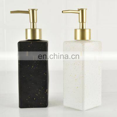 Wholesale 350ml glass liquid soap dispenser bottle with custom pump