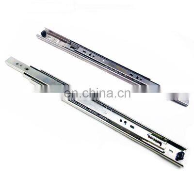 Adjustable 40 mm 3 Fold Full Extension Ball Bearing Extension Drawer Slide for Furniture cabinets drawer slide rail