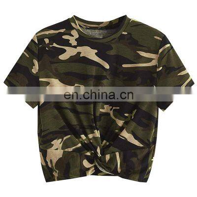 Pakistan Manufacturing Custom Design Printing Women's cheap price Crop top shirts