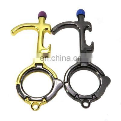 Low MOQ Manufacturer Customised Logo Keychain Gift No Touch Door Opener Bottle Opener Phone Holder photo-4