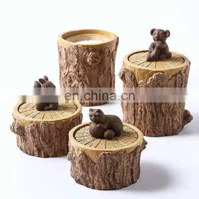 Eco-Friendly Custom Cement Candles jar Holder Container Home Decoration Luxury fragrance Scented Soy Wax Candles