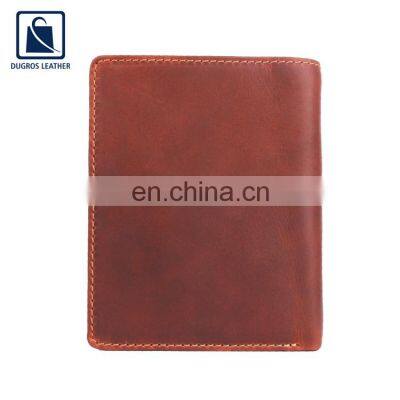 New Arrival Factory Price Custom Brand Premium Quality Anthracite Fittings Short Length Genuine Leather Men's Wallet