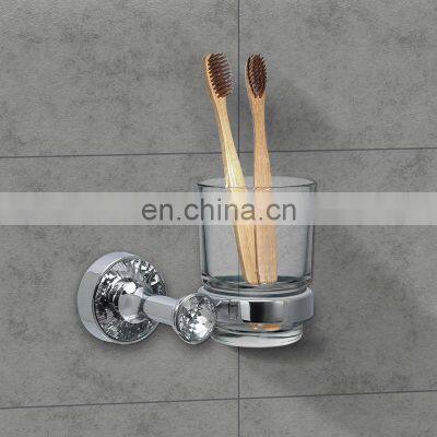Household Metal Wall Mounted Glass Tumbler Holder Toothbrush Cup Holder