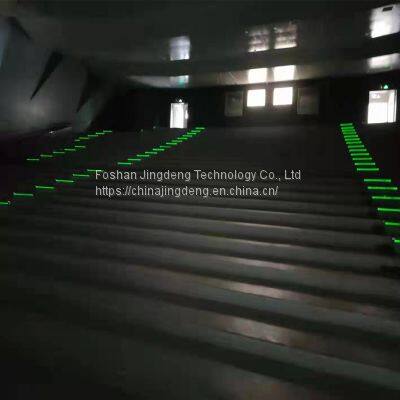 China manufacturers wholesale Green light stair light under the floor rubber steps of the lecture hall