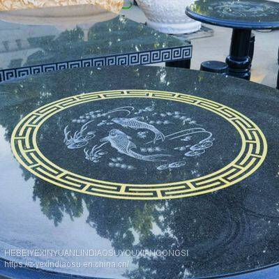 Marble Round Table, Stone Table, Stone Stool, Garden Landscape, Stone Carving Decoration, Various Shapes, Rest and Dining Table photo-2