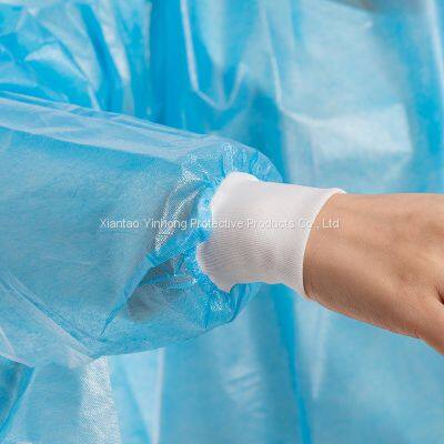 Disposable PP+PE Waterproof Non Woven Isolation Protective Visitor Gown photo-2
