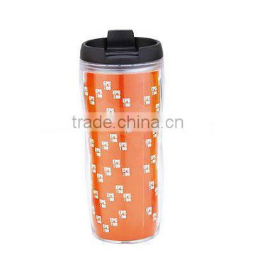 350ml full color picture inserted plastic tumbler with leakproof lid BL-5077B