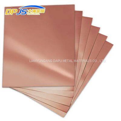 Astm, Aisi, Jis, Din, Gb, En Copper Alloy Sheet/plate C10200/c11000/c12000 For Signs, Nameplate ,bags Making