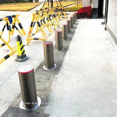 Good Quality Security Barrier Residential School Waterproof Parking Lot Heavy Duty Steel Wireless Remote Control Rising Bollard