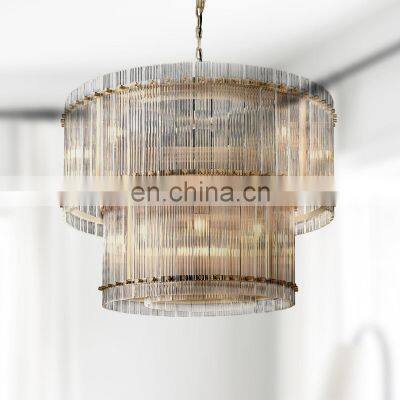 Modern Industrial Style Rivet Crystal Piece Chandelier Lighting Fixture for Living Room Kitchen Island Dining Room Foyer Lobby