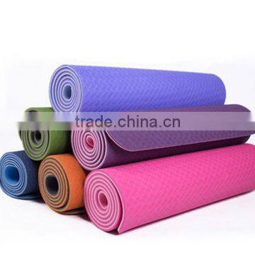 Popular And Comfortable Double Embossing High-elastic TPE Yoga Mat