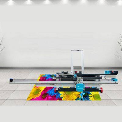 9600dpi CMYK+White Two heads UV Floor Ground Inkjet Printing Machine