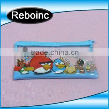 School use pvc pencil bag for kids pvc pencil case bag for teenagers student Slider zipper pvc pencil bag