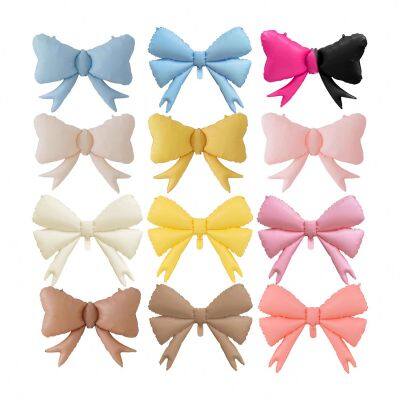 Matte Bow Knot Foil Balloon Party Decoration Black Pink Bow Balloons for Birthday Christmas Wedding Valentine's Day