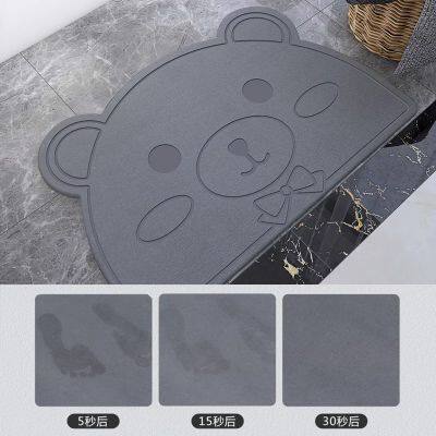 Sheenyoo irregular shape custom size diatomite stone bath mat