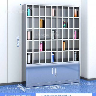 Durable Stainless Steel Water Bottle Cabinet - 50 Compartment Lockable Storage for Commercial Spaces photo-4