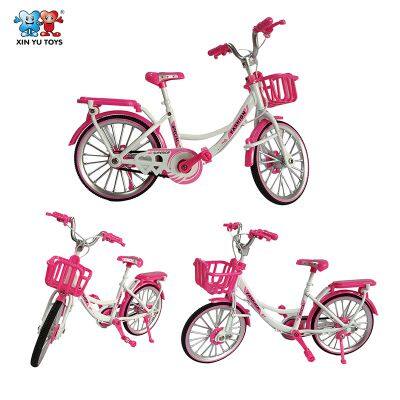 XINYU 1:8 Scale Girl Bicycle Die-cast Metal Vehicle Toy Stimulated Bike Model photo-4