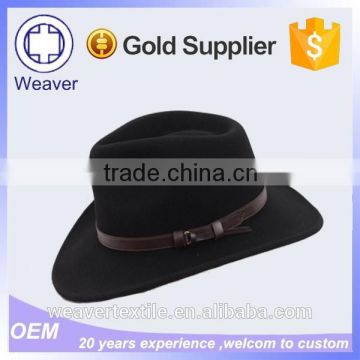 Wholesale Blank Black Ladies Bowler Wool Felt Handmade Hats