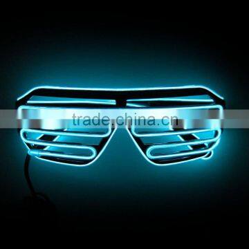 EL Light Wire Flashing Shutter Shades Glasses photo-2