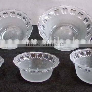 Cheap large glass salad soup bowls