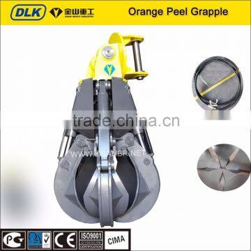 Orange peel grab, hydraulic material grapple, Sunwad scrap grapple for ZX210 SK230 PC220 DH225 excavator