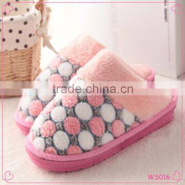 Women Winter Warm Shoes Coral Fleece Home Slipper Antiskid Indoor Cotton Slippers