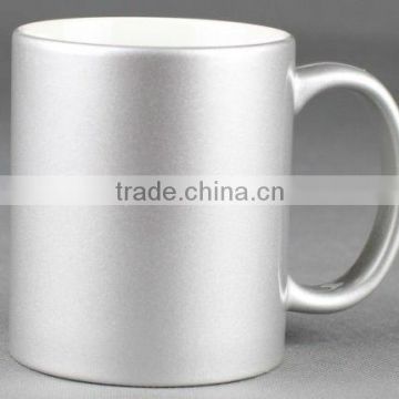 hot sale 11 oz Sublimation Silver Pearl mug