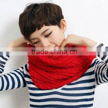 New Arrvial Winter Women Pattern Knitted Loop Wool Scarf photo-3