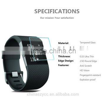 Factory price 9H Tempered glass screen protector for Fitbit surge hot sale