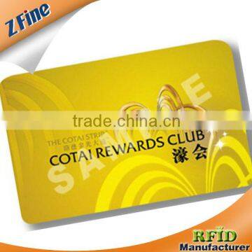 gold hot stamp foil pvc card Magnetic gold foil PVC VIP card with hot stamp craft supplier