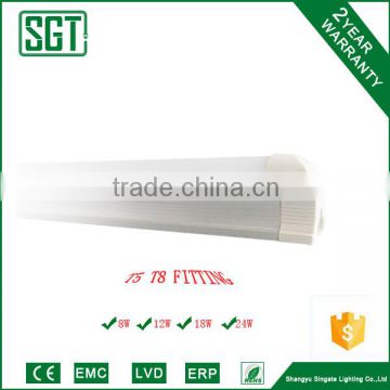 low price T5 T8 aluminum and plastic 2 years warranty fitting pipe