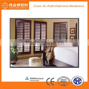 New wood grain aluminum swing shutter window                        
                                                Quality Choice