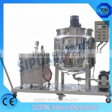 Sipuxin 300L Movable Steam heating stainless steel shampoo making machine with steam generator and rotor pump