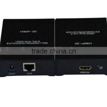 New 60m 3D HDMI Extender with Remote IR by Double CAT5e/6 Cable, Transimitter+Receiver