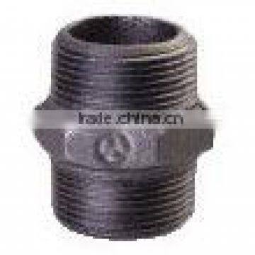 manufacture black galvanized male threaded Nipple malleable cast iron pipe fittings